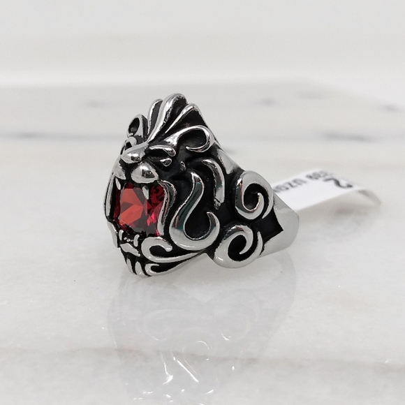 New men's stainless steel lion ring - Picture 5 of 6